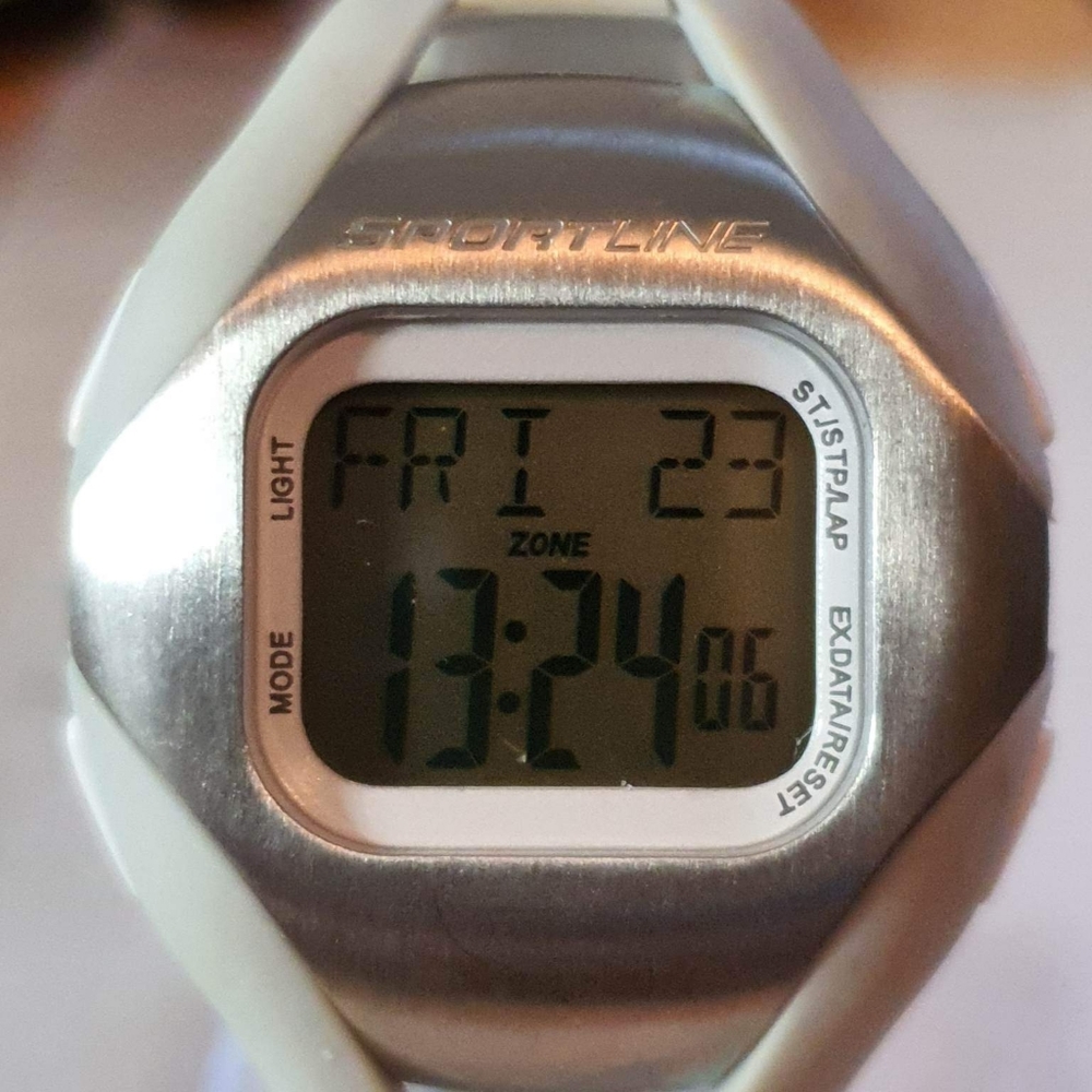 🦋10/$20🦋 Sportline 5142 Silver/Grey Heart Rate Women's Watch